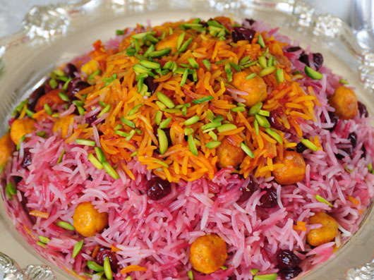 آلبالو پلو بدون قند و رژیمی